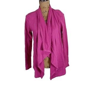 Relax Tommy Bahama Cardigan SMALL Pink Sweater‎ Long Sleeve Asymmetrical Comfort